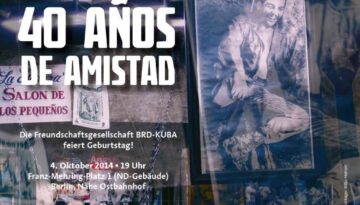 Flyer »40 Jahre FG BRD-Kuba«, Vorderseite