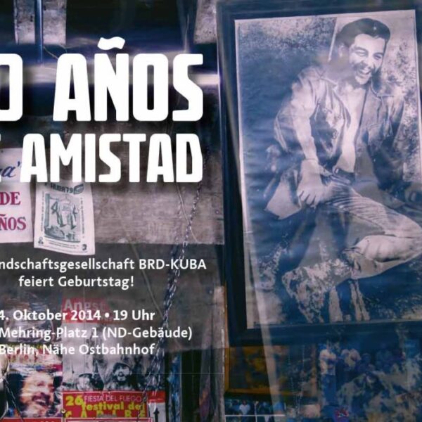 Flyer »40 Jahre FG BRD-Kuba«, Vorderseite