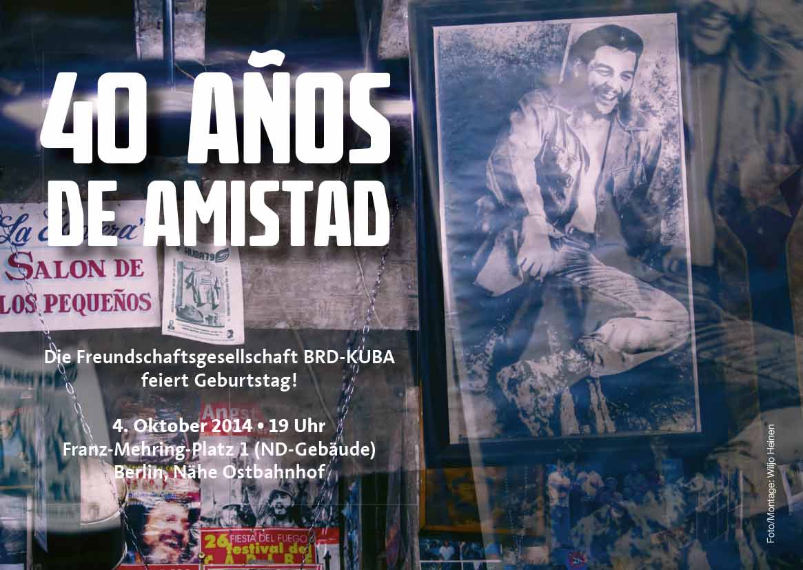 Flyer »40 Jahre FG BRD-Kuba«, Vorderseite